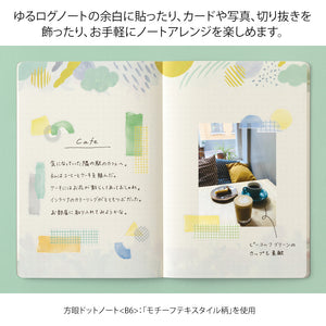Midori Yuru Log Sticker Two Sheets Collage Watercolour Motif