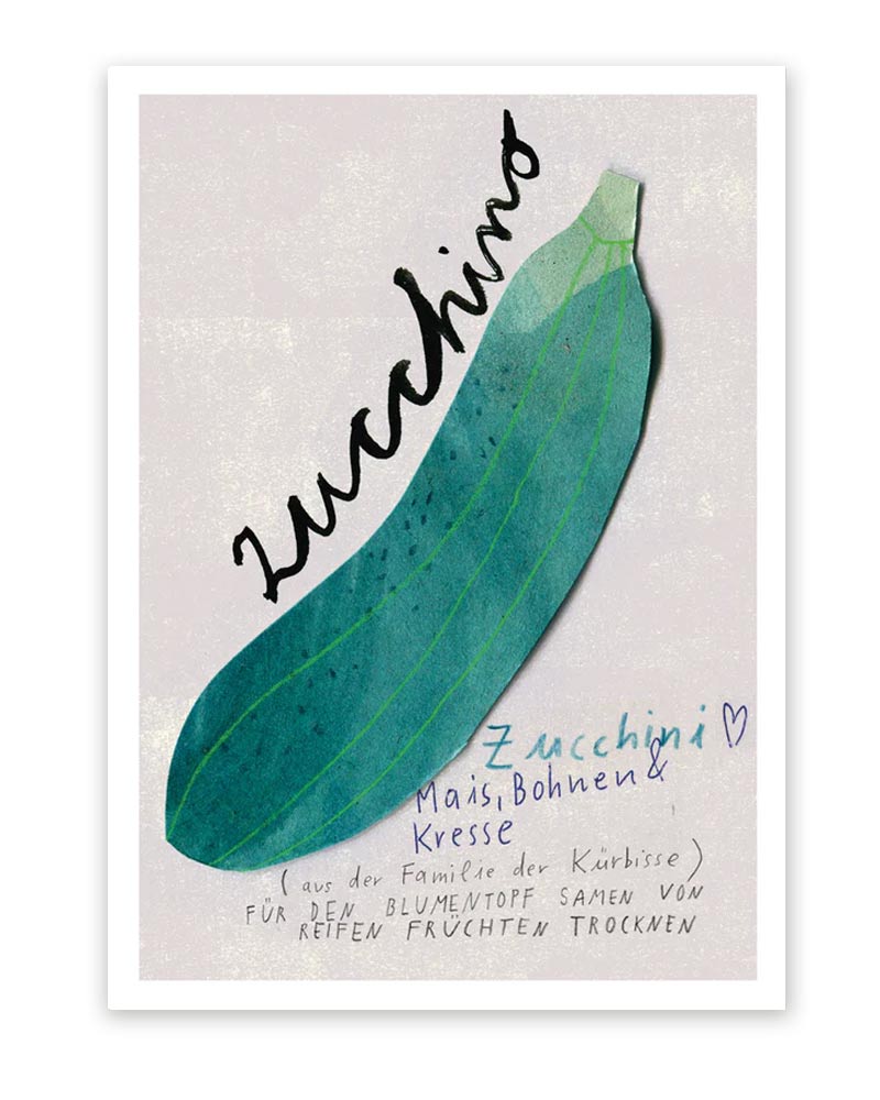 Zucchini Postkarte A6