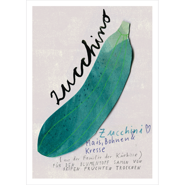 Zucchini Postkarte A6