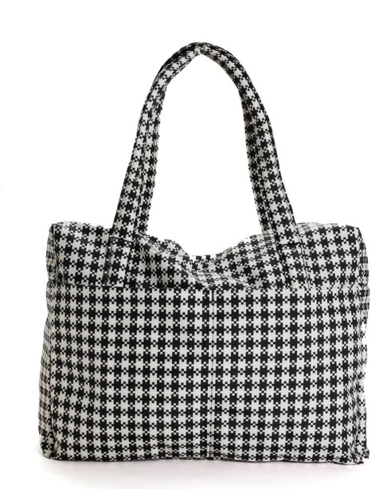 Cloud Bag Carry-on Black & White Pixel Gingham