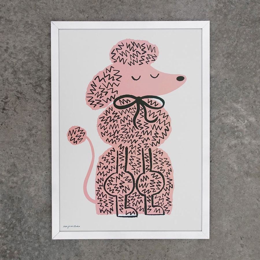 Pink Pooch Risographie Print (Din A3)