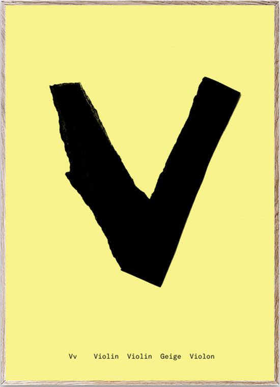 V - Alphabet Spaghetti Letter Print (Din A5)