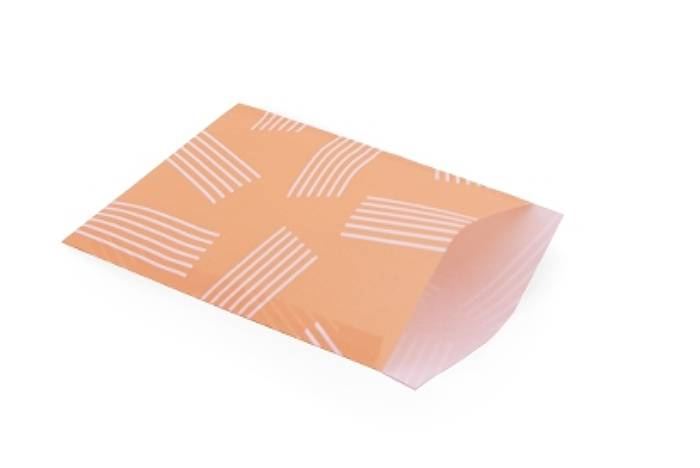 Geschenktüte Flach Stripes Confetti Liver 17 x 25cm (5er-Pack)