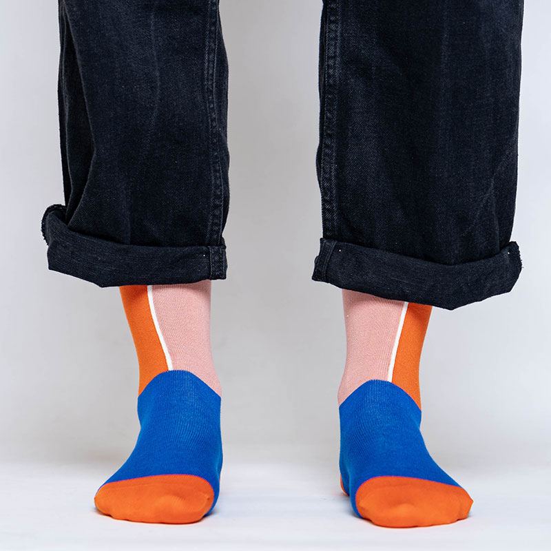 Nice Socks Half Color Blue