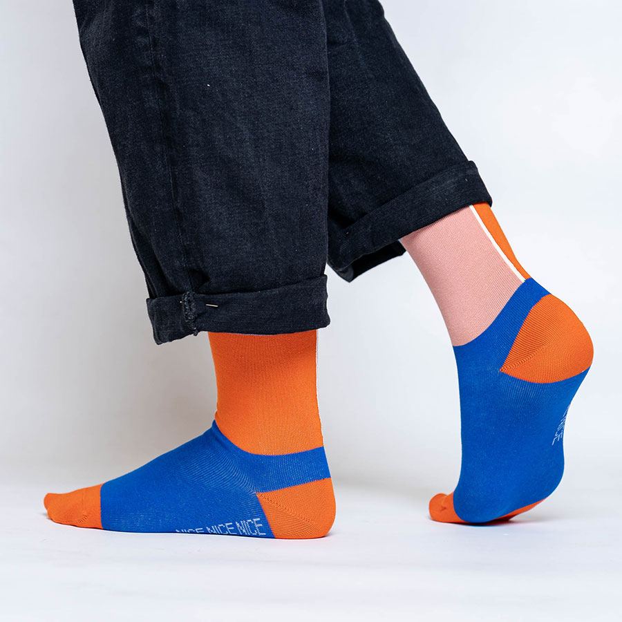 Nice Socks Half Color Blue