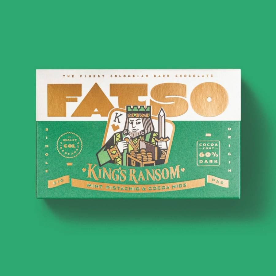 KING'S RANSOM Schokolade mit Minze, Pistazien und Kakaonibs (150g)