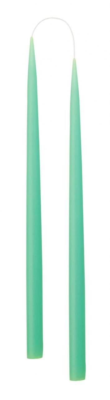 Hand Dipped Candle Mint Green H35cm (2er Set)