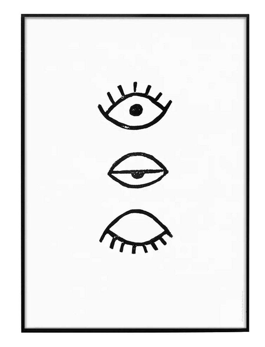 Eye Eye Poster Black (50x70cm)