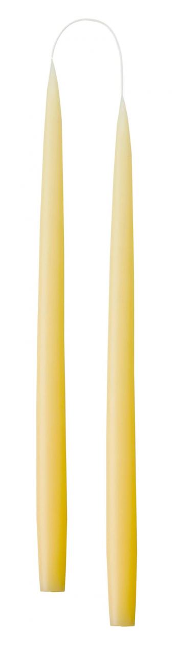 Hand Dipped Candle Pastel Yellow H35cm (2er Set)