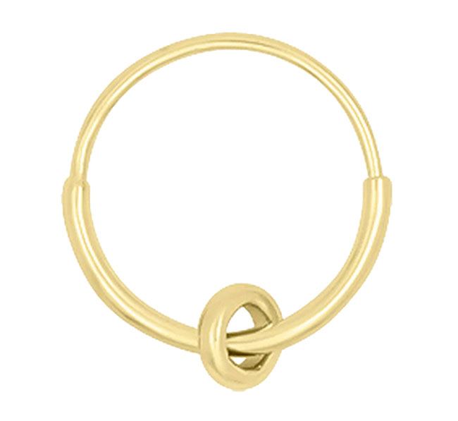 Double Hoop Ohrringe Gold Plated (15mm)