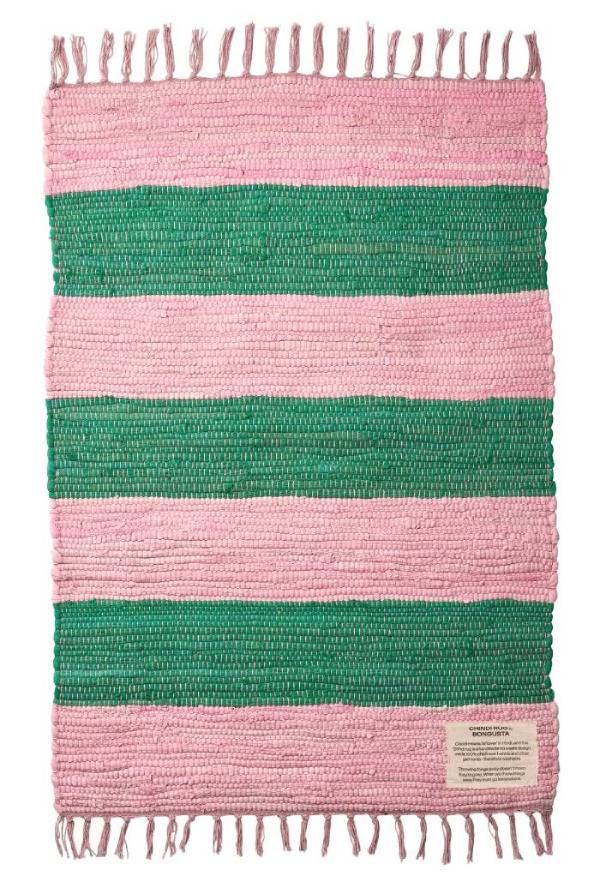 Chindi Teppich Pink & Grass (60x90cm)