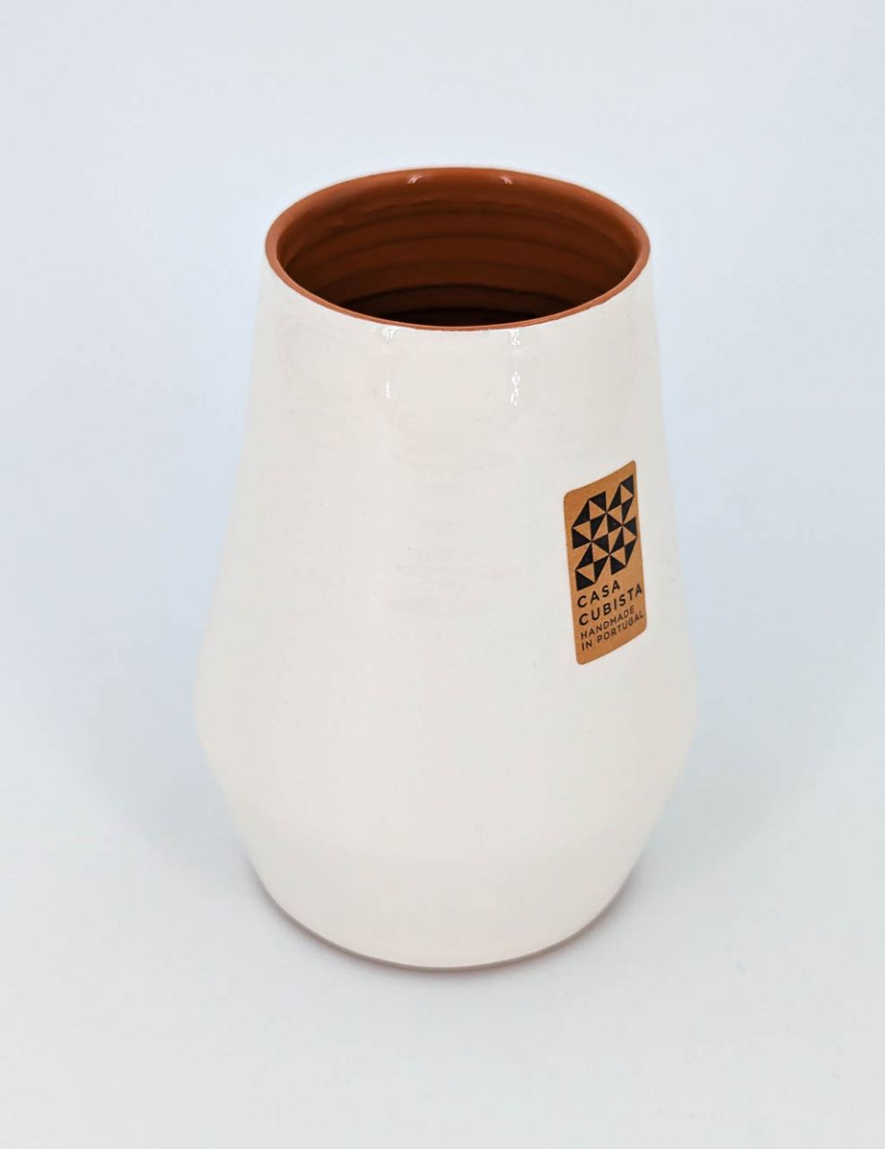 Dipped Coluna Vase White