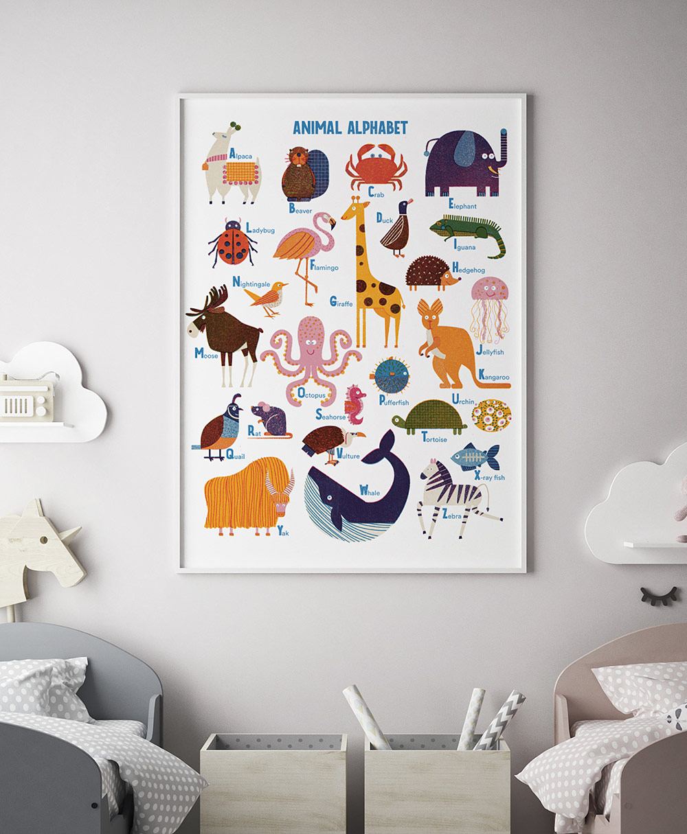Animal Alphabet by Barbara Dziadosz Poster (50 x 70 cm)
