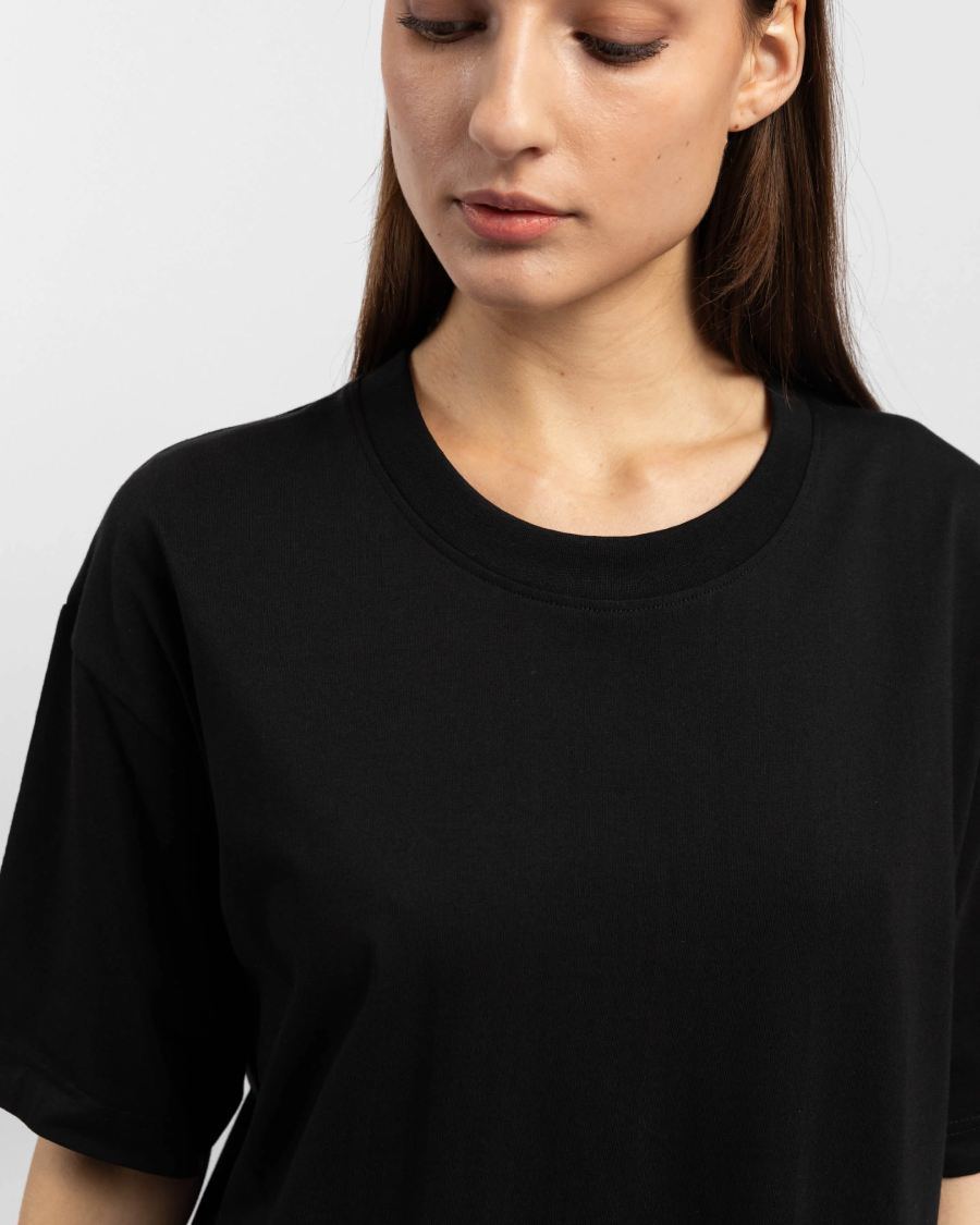 Flux T-Shirt-Kleid Black
