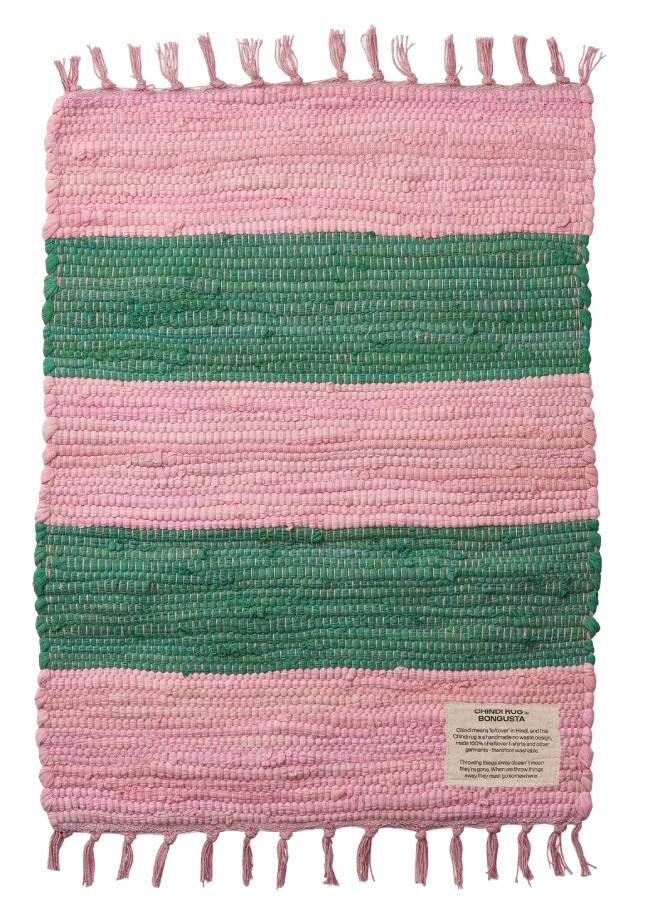 Chindi Teppich Pink & Grass (45x60cm)