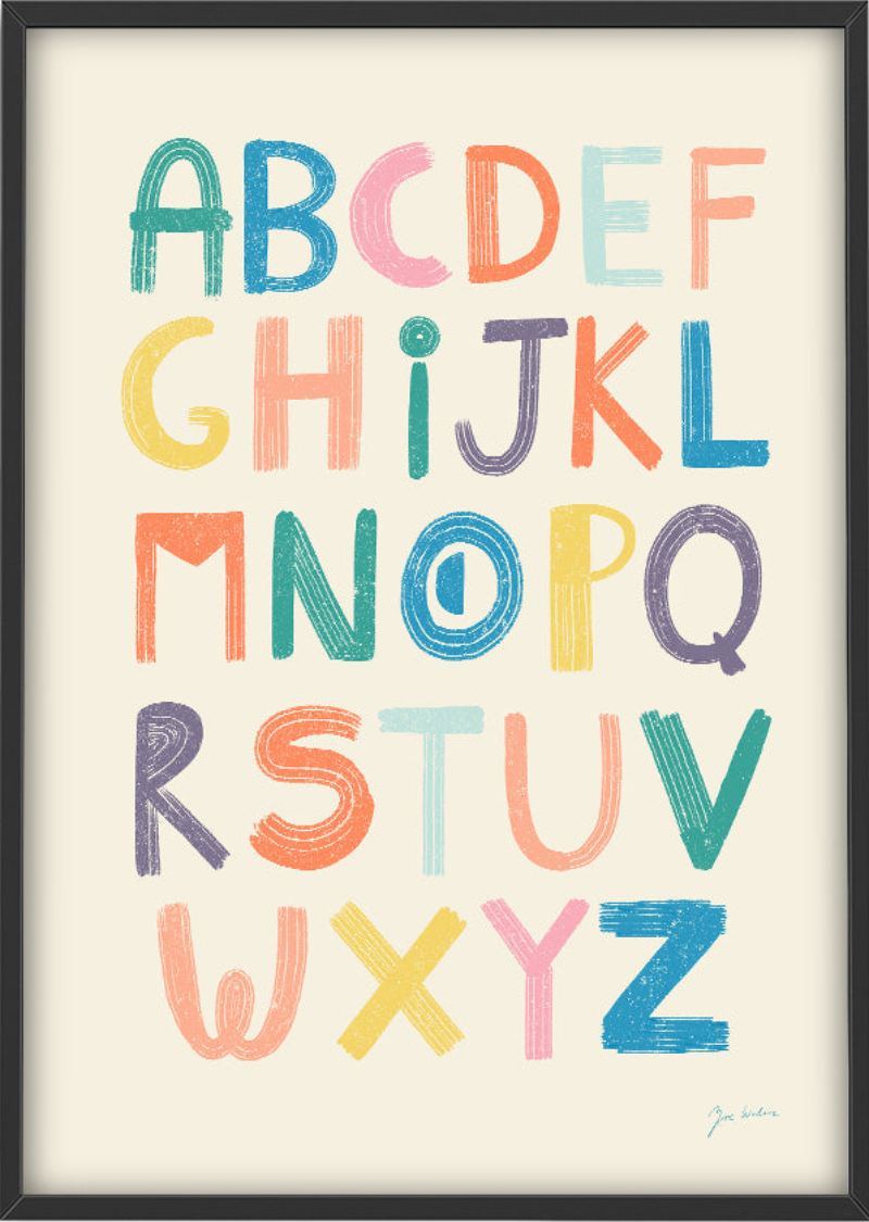 Groovy Alphabet Bright Print (30x40cm)