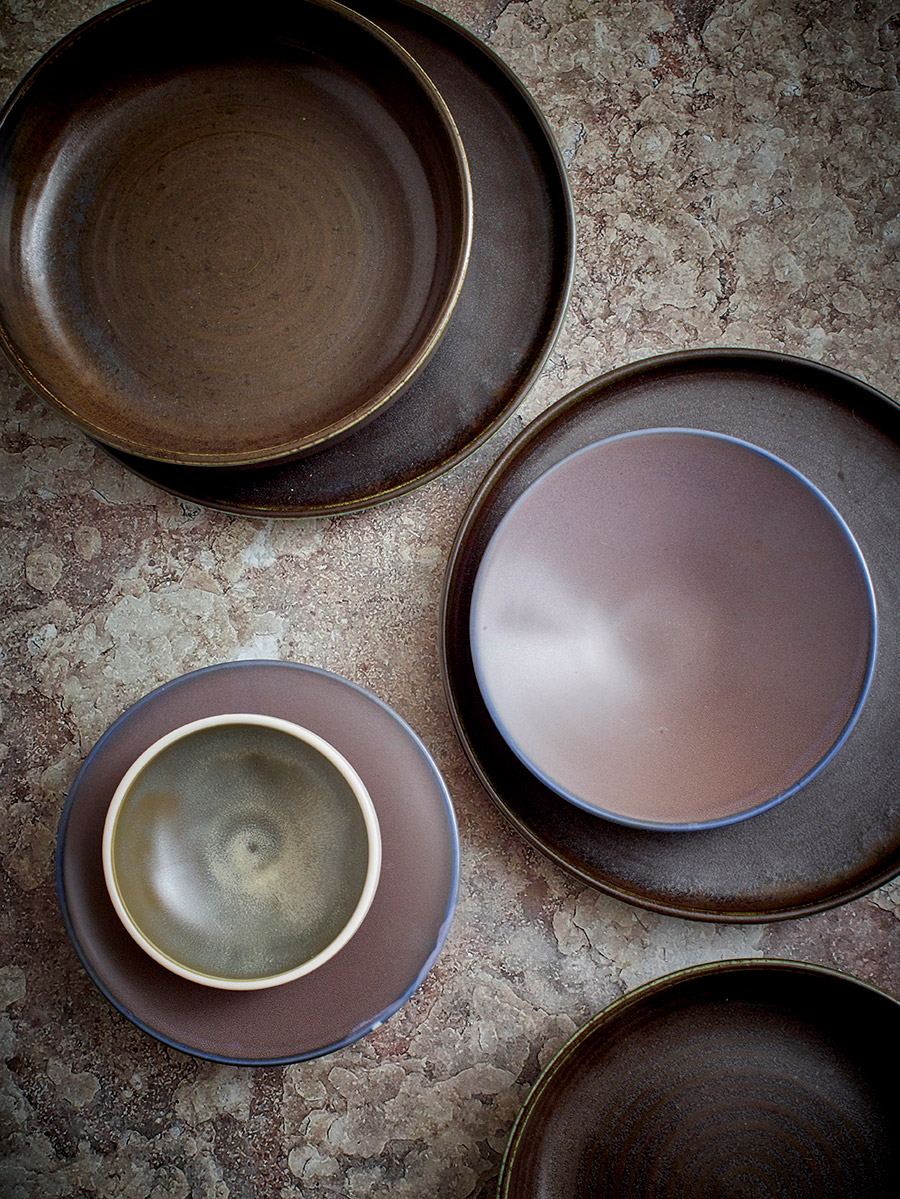 Home Chefs Ceramics: Flat Bowl Purple