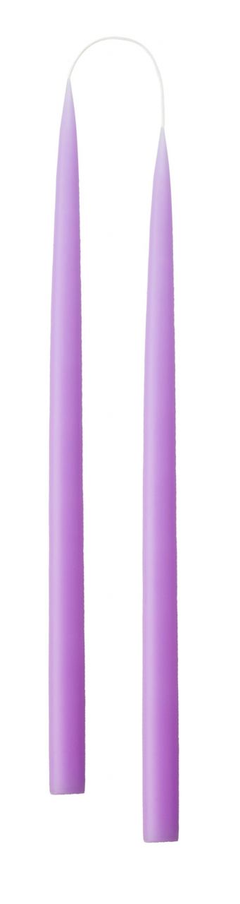 Hand Dipped Candle Pastel Purple H35cm (2er Set)