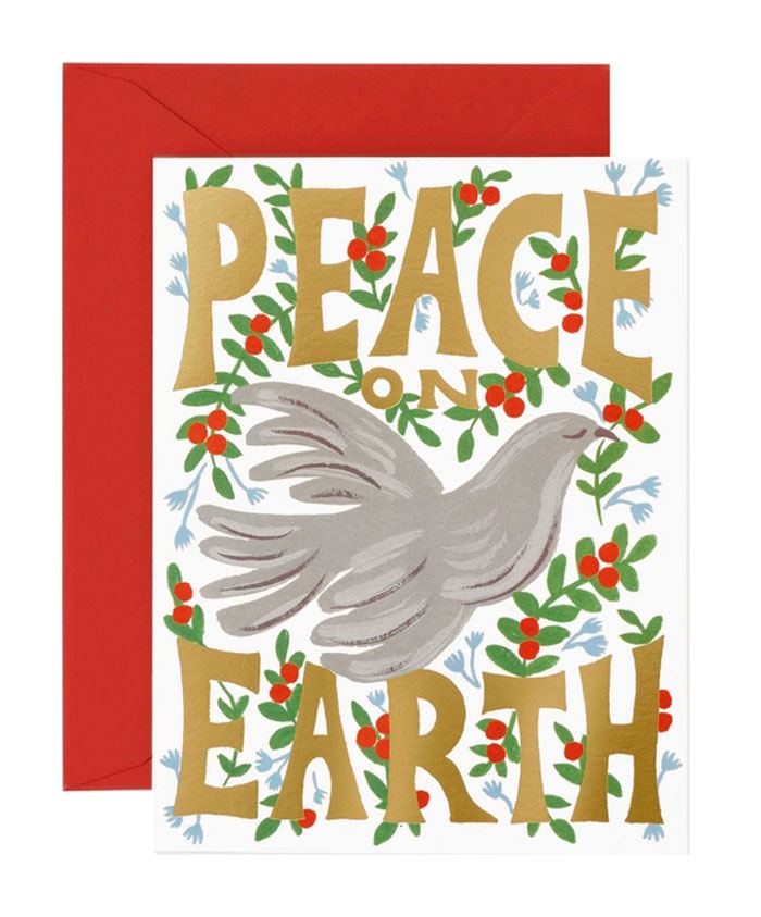 Peace On Earth Dove Klappkarte