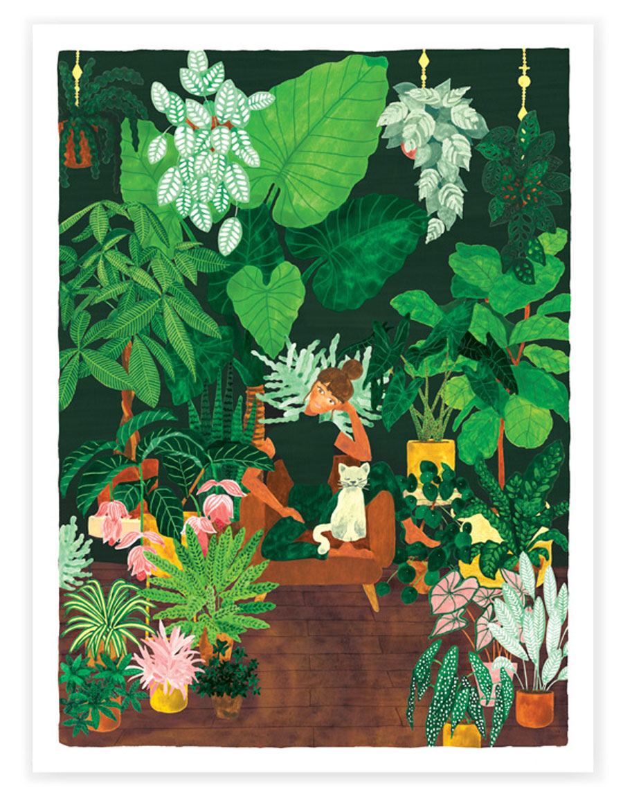 Plant Addict Lady Print (29,7 x 39,7cm)