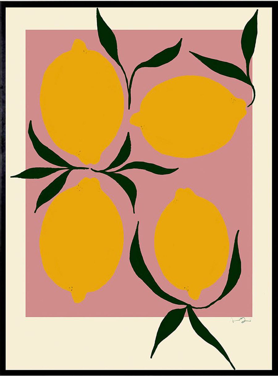 Pink Lemon Print (30x40cm)
