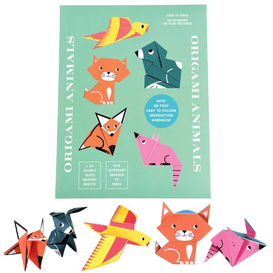 Origami-Bastelset Tiere