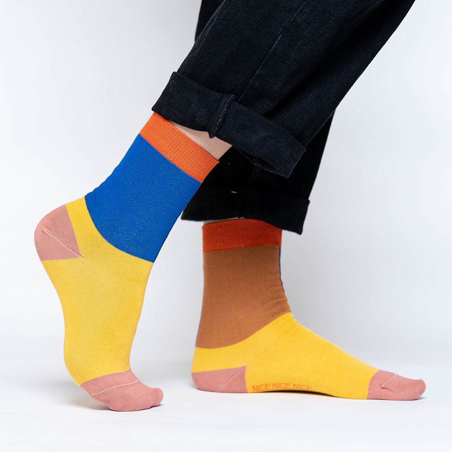 Nice Socks Half Color Yellow