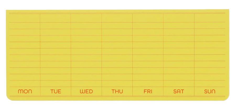 PENCO Sticky Memo Pad Weekly Yellow