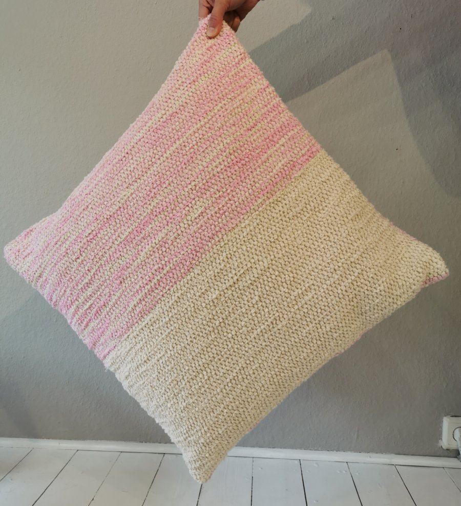 Blend Block Cushion Pink Beige/Cream