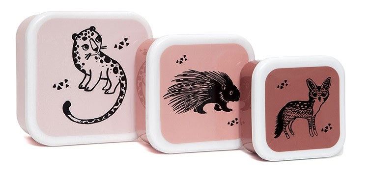 Black Animals Lunchbox-Set (3 St.)