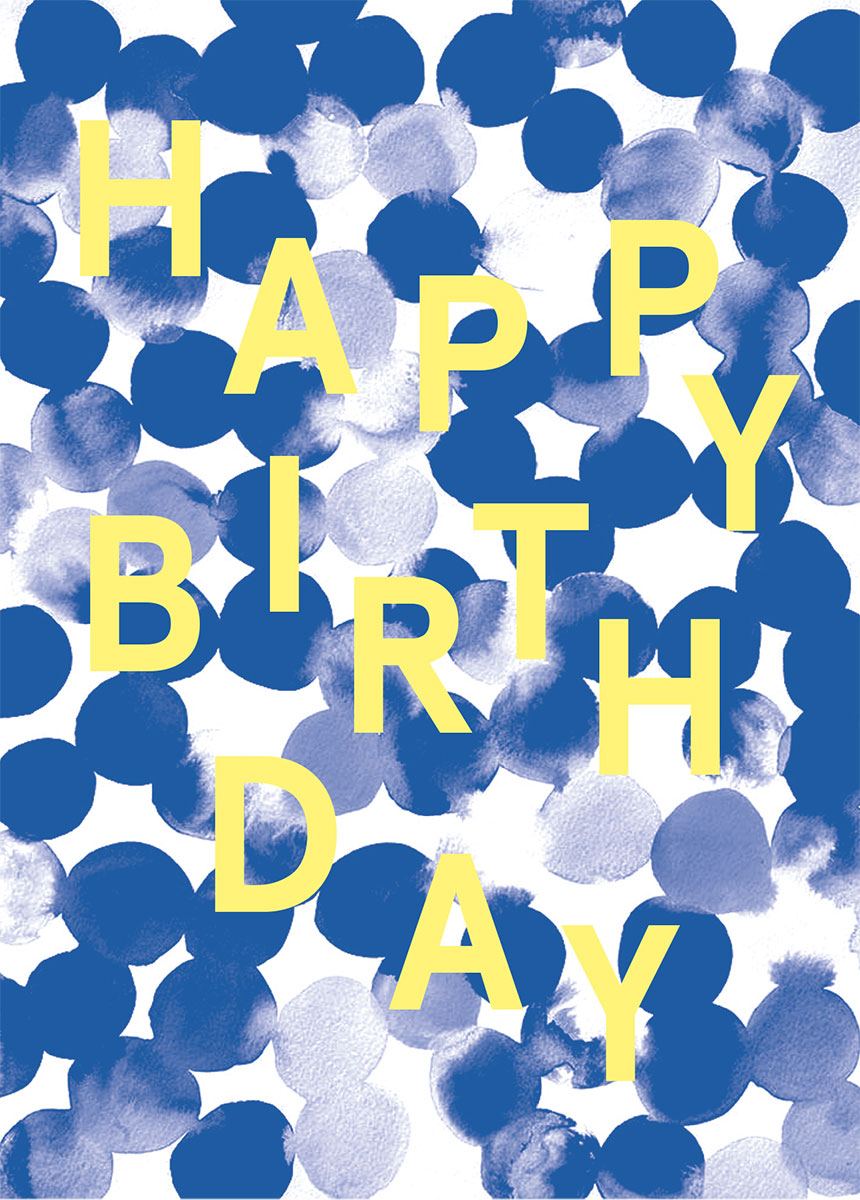 Happy Birthday Dots Postkarte