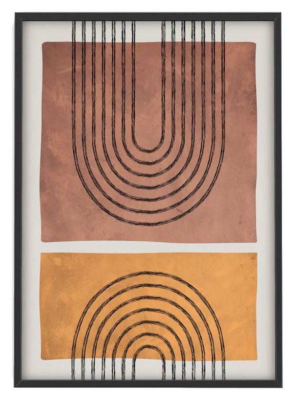 Abstract Modern Art Earth Arc Poster (50x70cm)