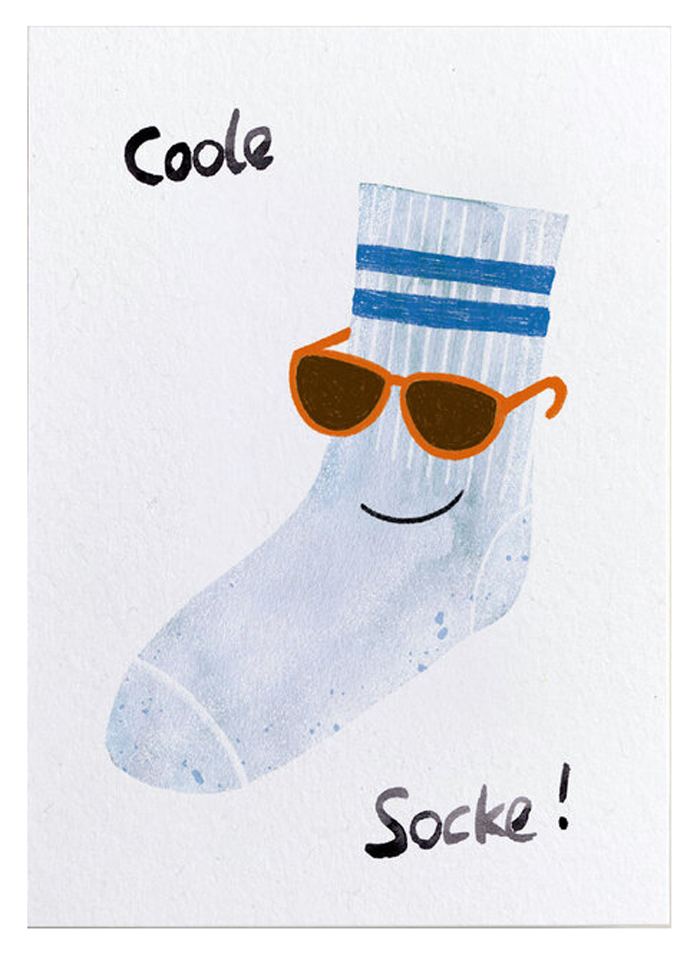 Coole Socke Postkarte