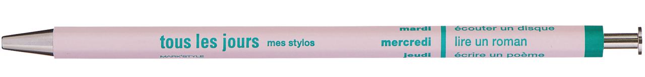 Ballpoint Pen DAYS // Light Pink & Green