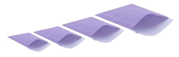 Geschenktüte Flach Tall Grid Jangle Purple (5er-Pack)