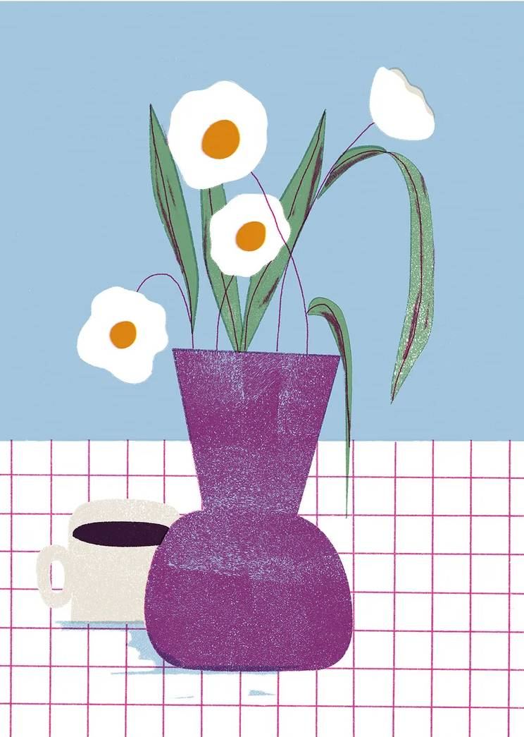 Coffee Flowers Postkarte