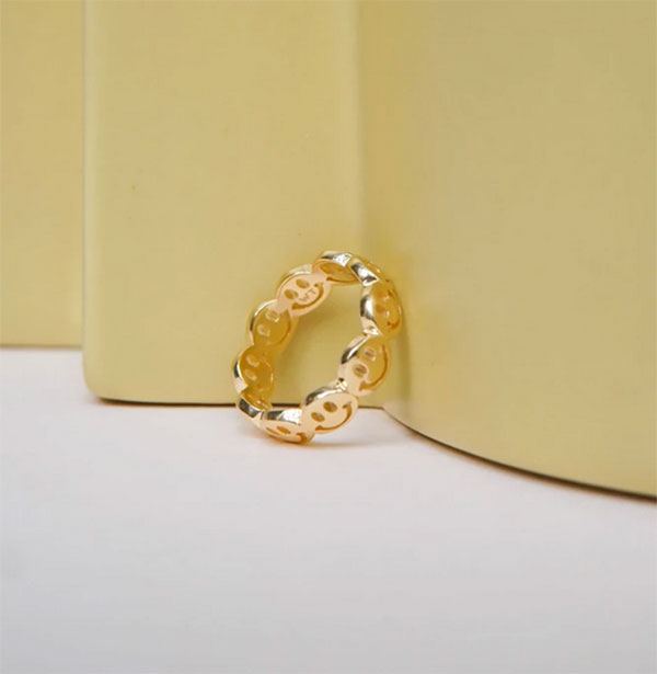 Smiley Ring Gold Plated