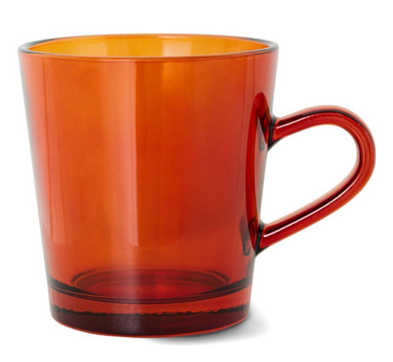 70's Glassware: Coffee Cup Amber Brown