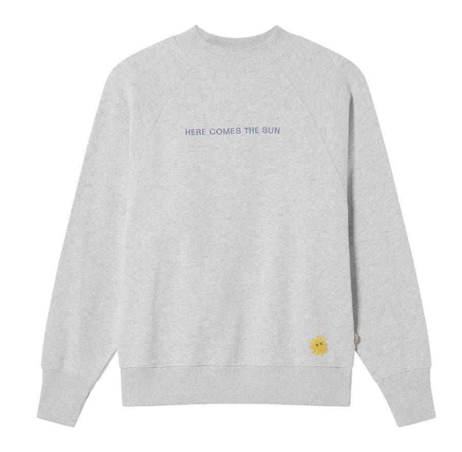 Here Comes The Sun Sweatshirt Grey Melange Fantine