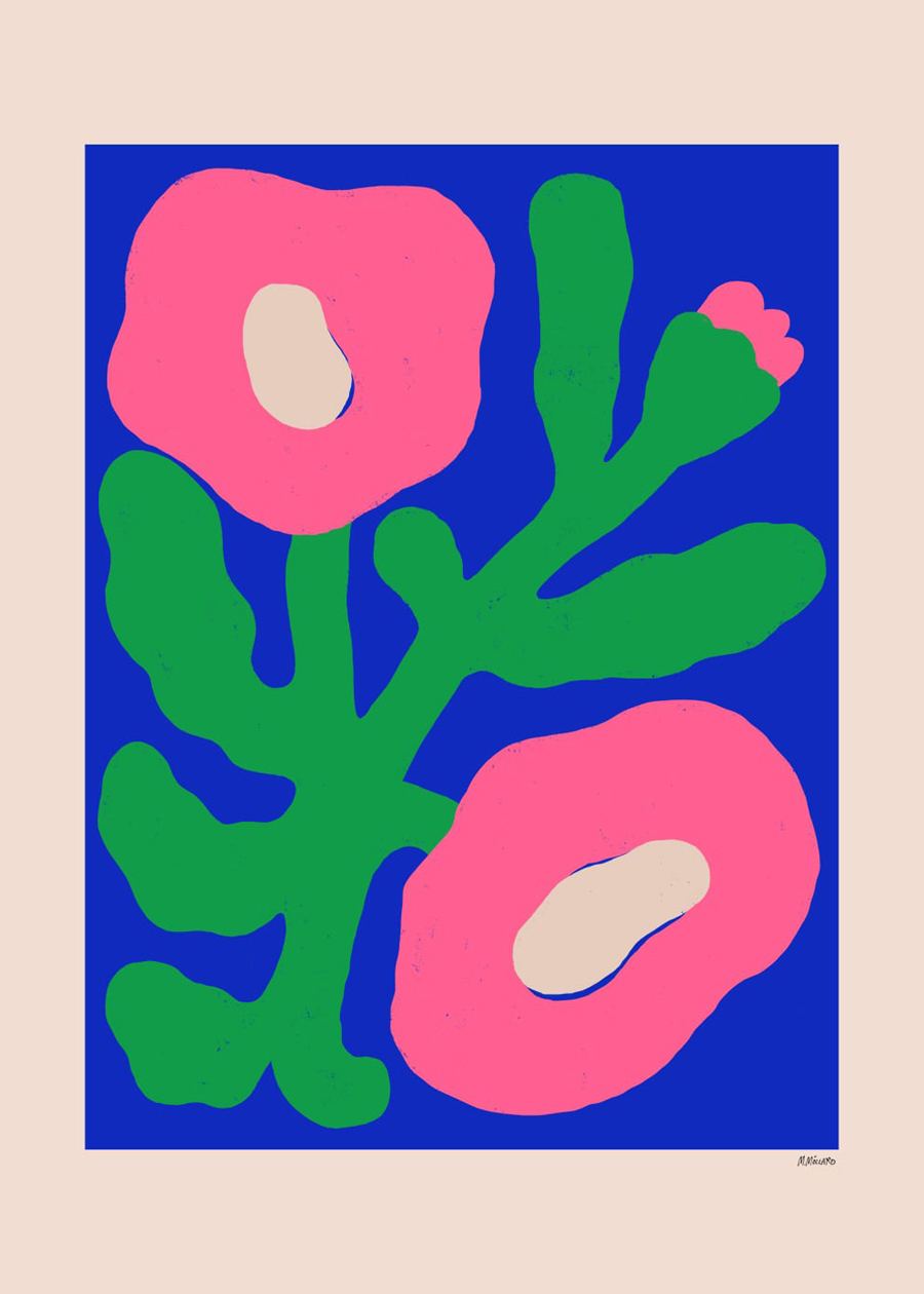 Pink Poppies Poster (50x70cm)