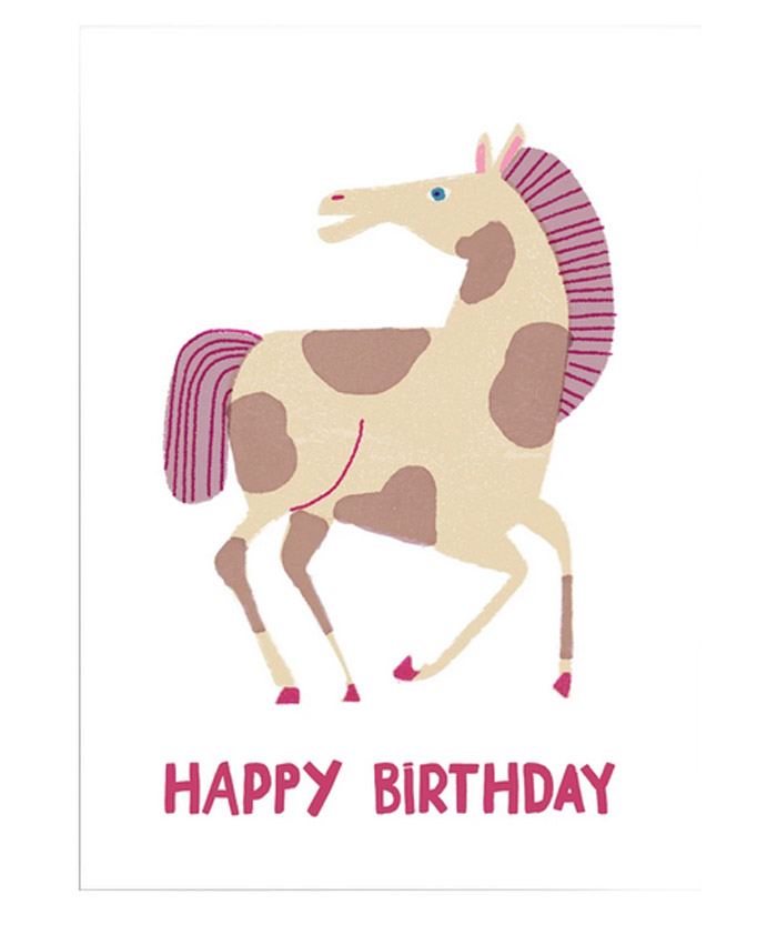 Birthday Horse Postkarte