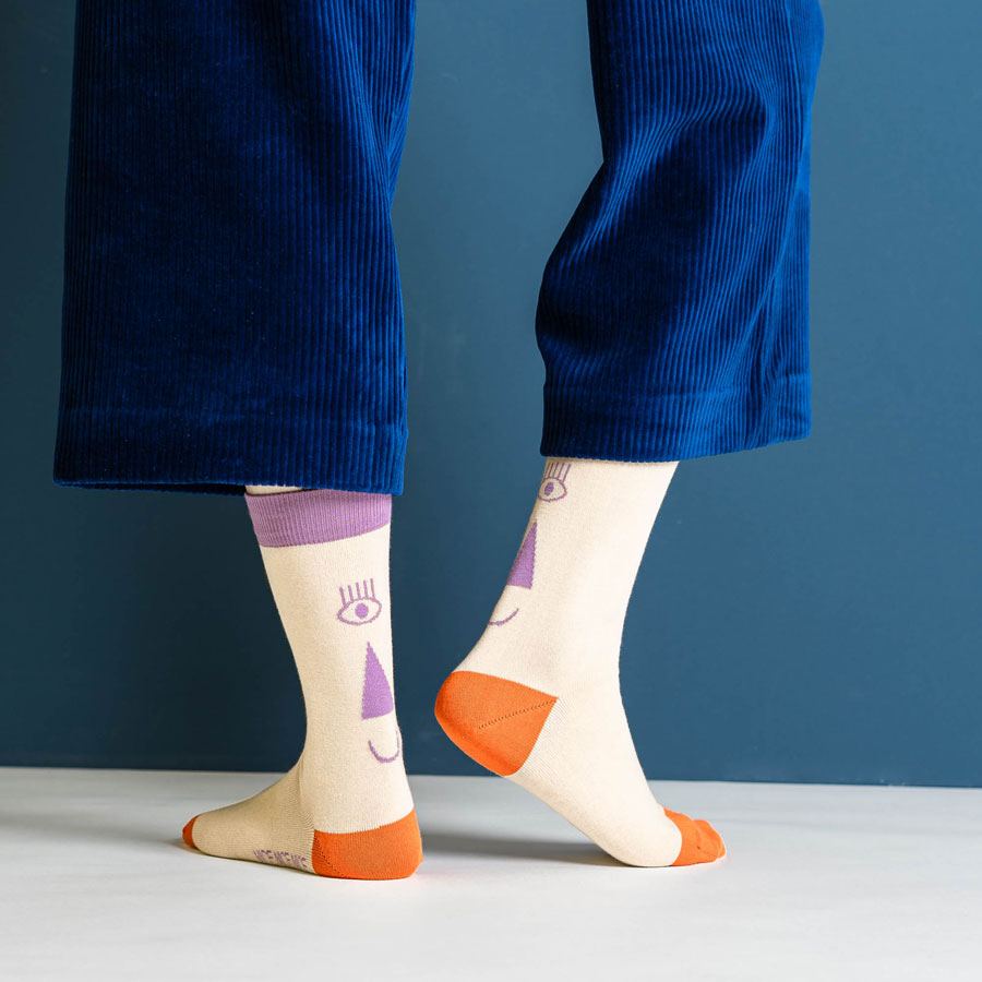 Friendly Socks Back Face Lilac