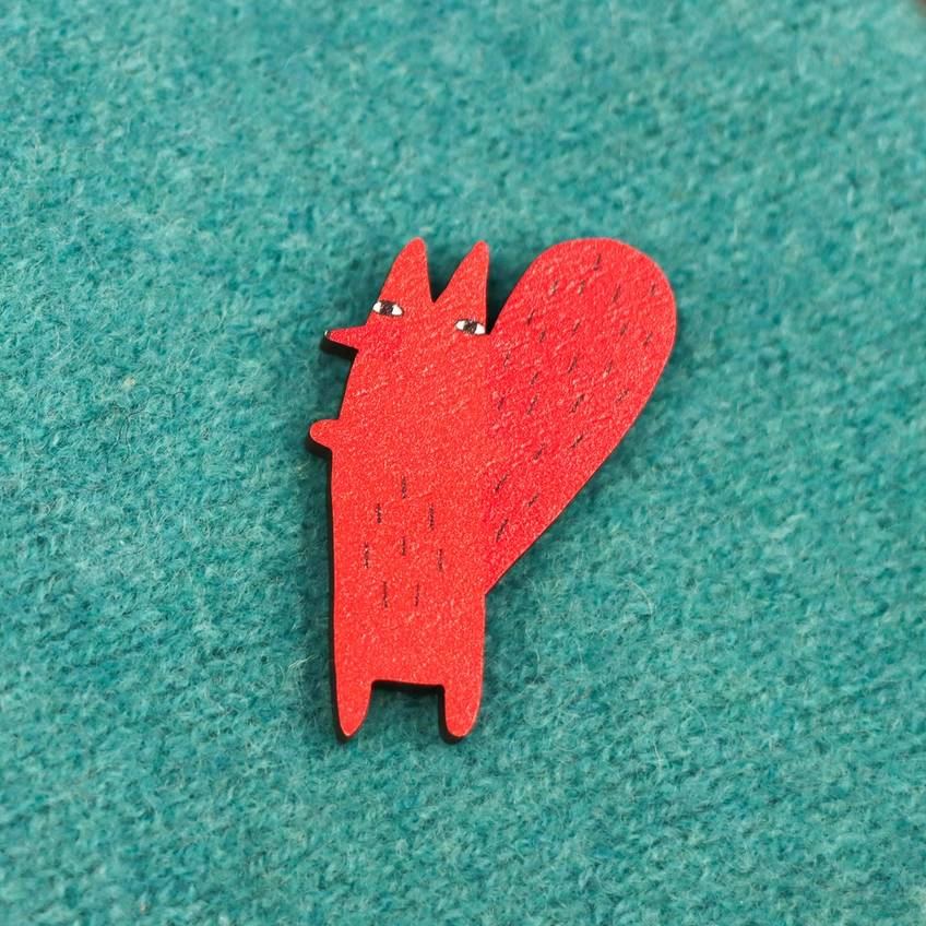 Cyril Squirrel Fox Pin