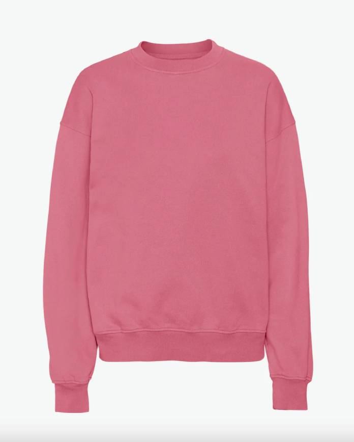Organic Oversized Sweatshirt Raspberry Pink