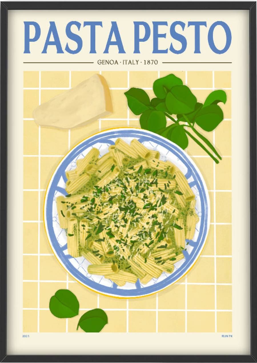 Pasta Pesto Poster (50x70cm)