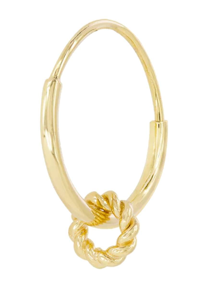 Double Twisted Hoop Ohrringe Gold Plated (13mm)