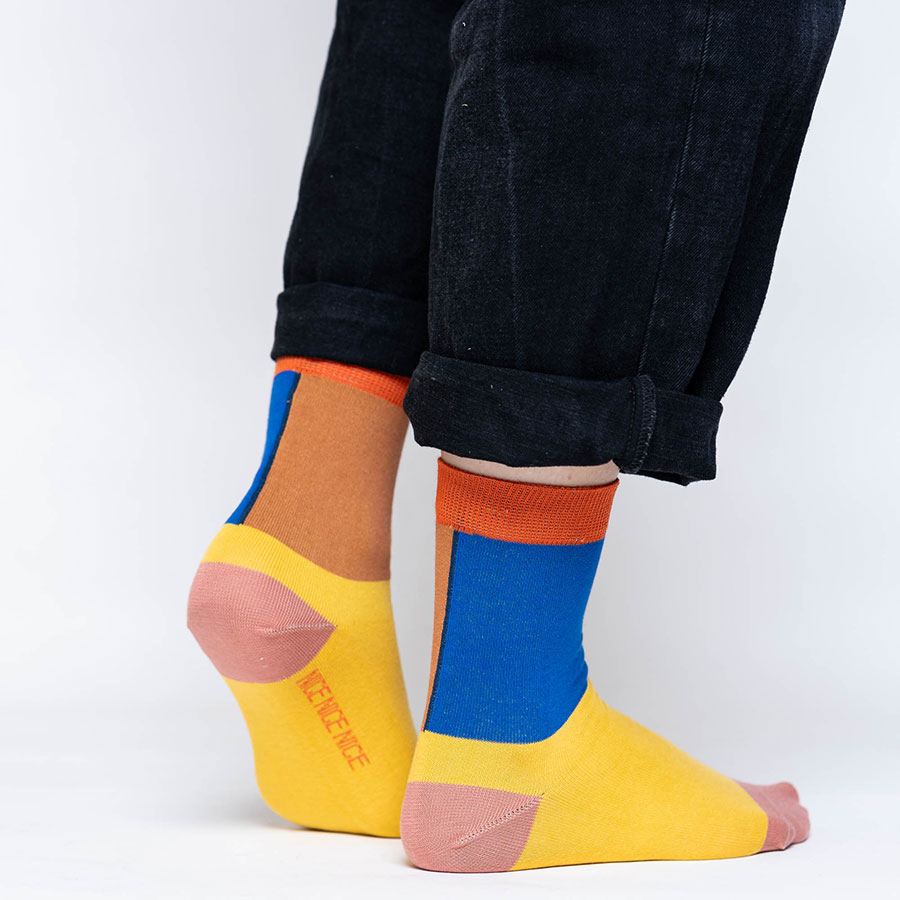 Nice Socks Half Color Yellow