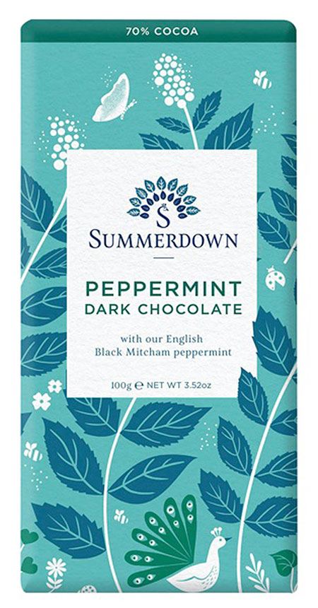 Summerdown Peppermint Dark Chocolate Bar