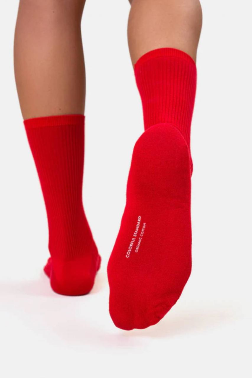 Classic Organic Socks Scarlet Red