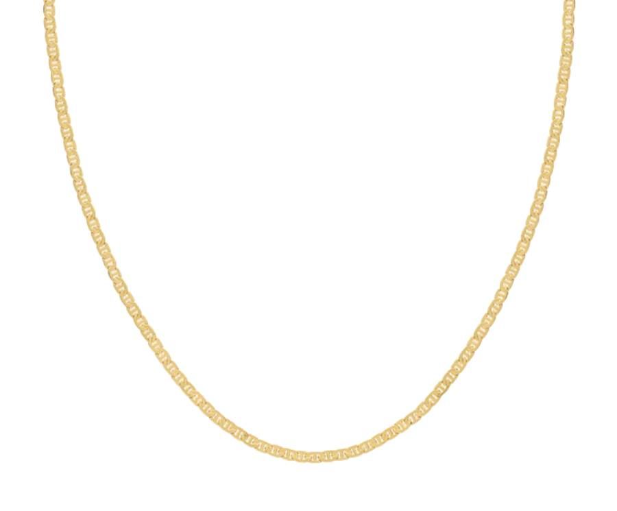 Flat Chain Halskette Gold Plated (35cm)